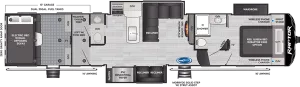 Floorplan of RV model 413