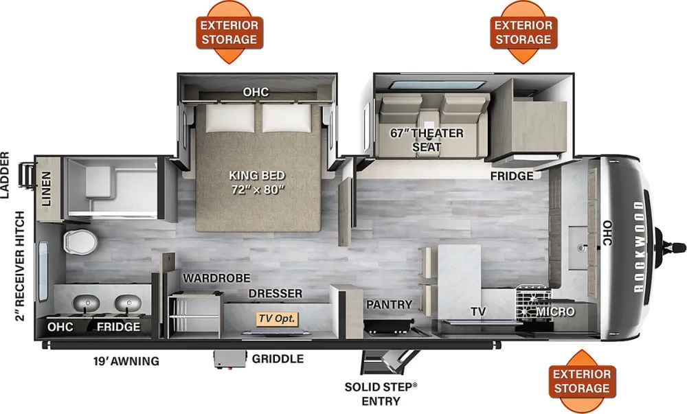 Floorplan of RV model 8263MBR