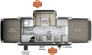 Floorplan of RV model HW277