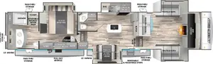 Floorplan of RV model 3910SUITE