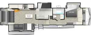 Floorplan of RV model 369MBL