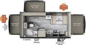 Floorplan of RV model 183