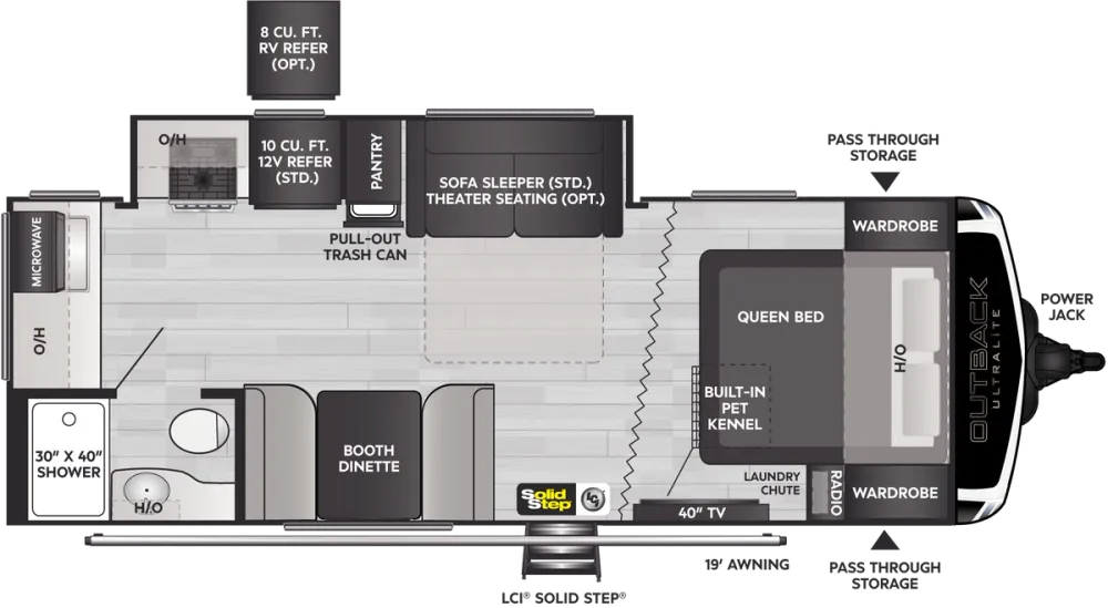 Floorplan of RV model 221UMD