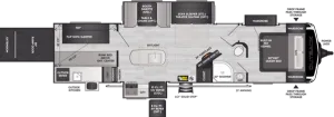 Floorplan of RV model 335CG