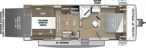 Floorplan of RV model 22GOLD13