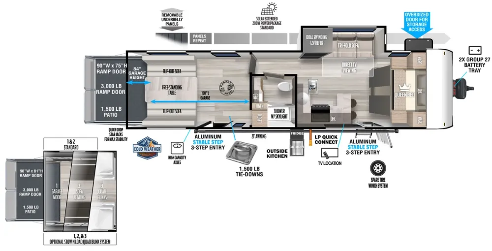 Floorplan of RV model 290RTK