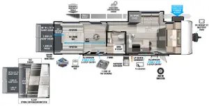 Floorplan of RV model 290RTK