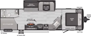 Floorplan of RV model 29DFSWE