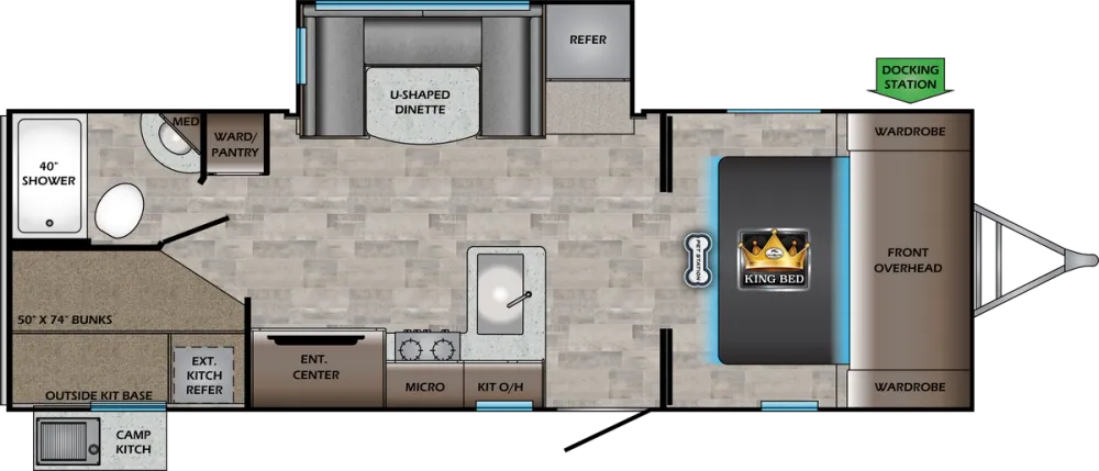 Floorplan of RV model SS242BH