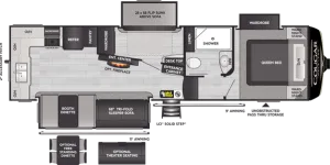 Floorplan of RV model 29MBS