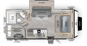 Floorplan of RV model 221MDB