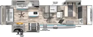 Floorplan of RV model 3550SUITE