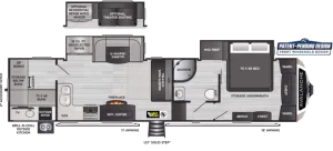 Floorplan of RV model 352BH