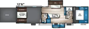 Floorplan of RV model 32V