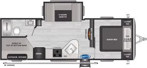 Floorplan of RV model 240BHWE