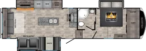 Floorplan of RV model VL325RL