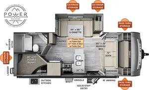 Floorplan of RV model 2509S