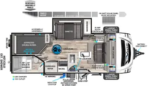 Floorplan of RV model 21BH