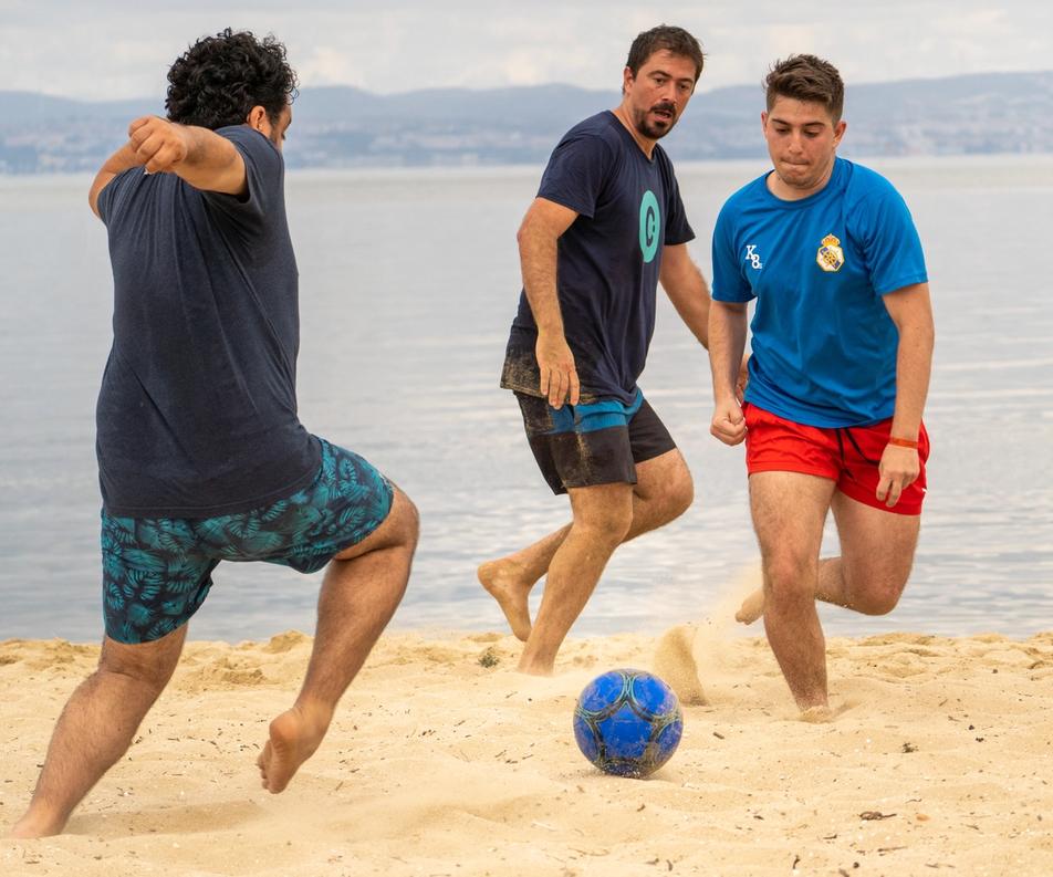 We even had an impromptu game of beach football!
