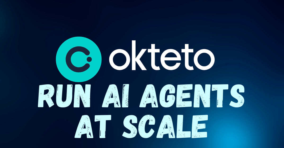 Graphic with text "Okteto AI" 