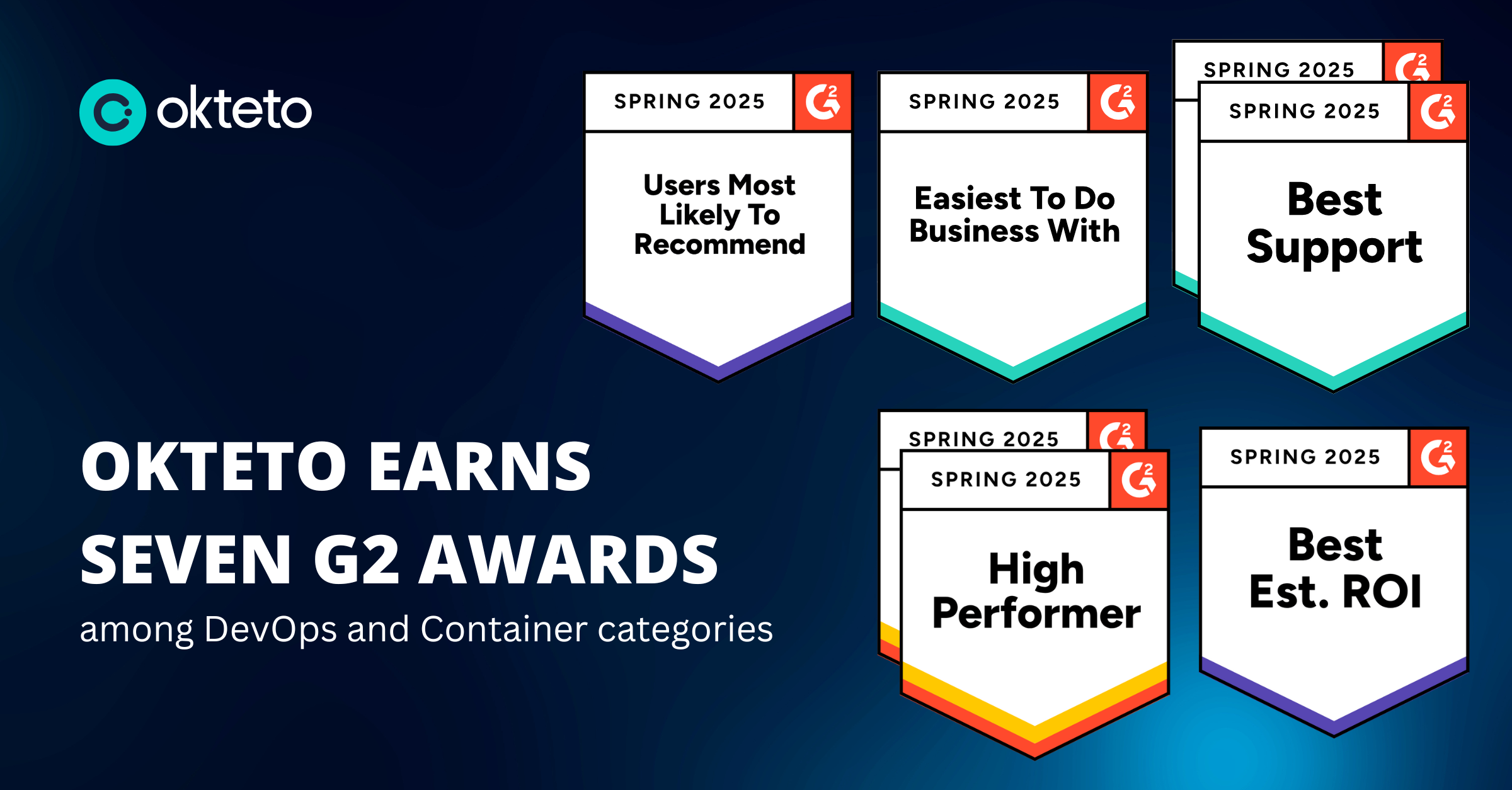 Okteto Wins 7 G2 Awards for Dev Environments (Spring 2025) | Okteto