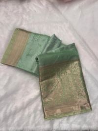 Slate Blue Zari Heritage Elegance
