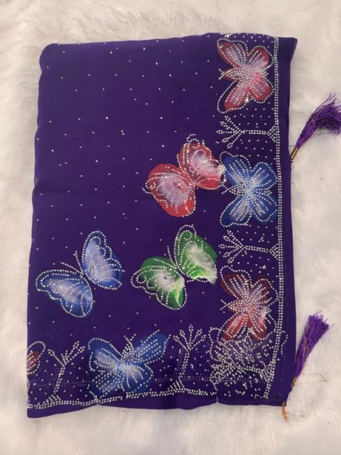BRUSH PAINTING WITH COLOURFULL BUTTERFLY WITH SARWASOKI