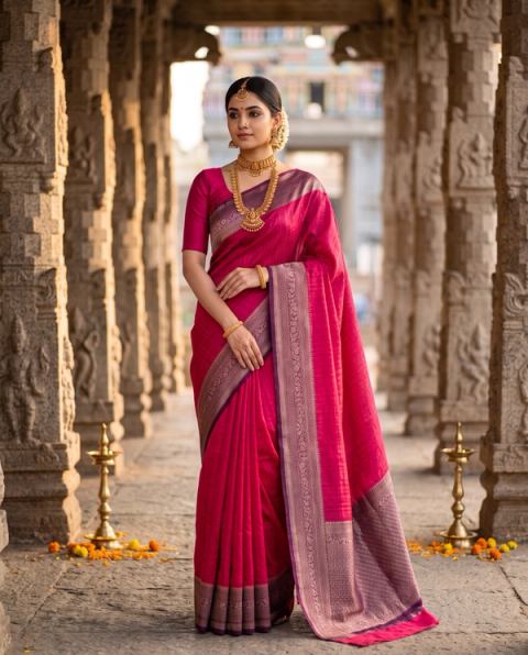Magenta Silk Bridal Radiance