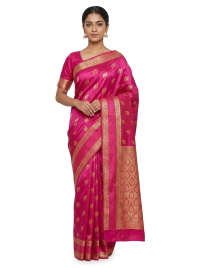 Magenta Silk Festive Elegance