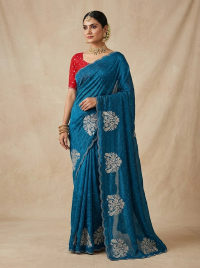 Burgundy Festive Elegance Saree