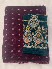 SPACE CRAPE ZARI BUTTA MAGGAM WORK BLOUSE