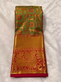 Kanjivaram Silk Saree with Zari Floral Weave