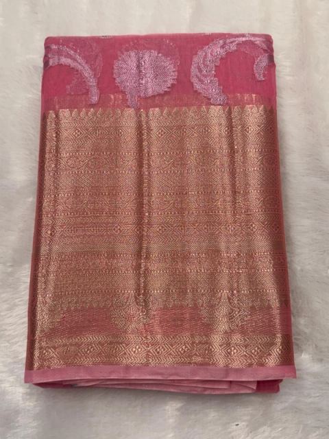 BANARASI WEAVING ROSE ZARI WITH LINEAN
