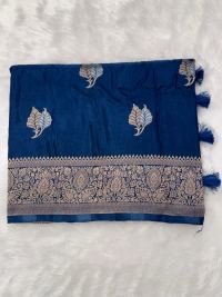 Purple Zari Silk Tanishq Saree