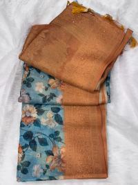 Slate Blue Floral Coastal Allure