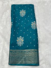 Teal Blue Zari Regal Splendor