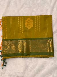 Uppada zari butta weaving