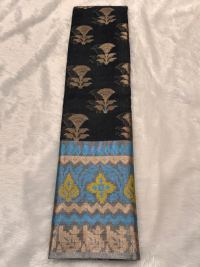 BLACK ZARI WEAVING BANARASI BORDER