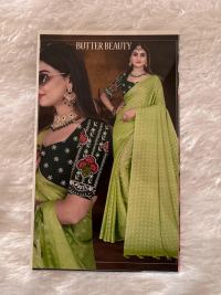 ALL OVER ZARI BUTTA SIMMER QUALITY WITH BLOUSE WORK