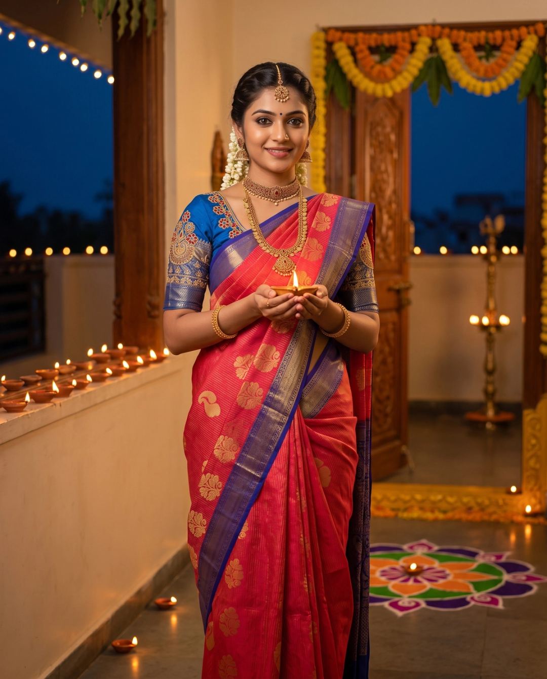Red Purple Silk Heritage Radiance