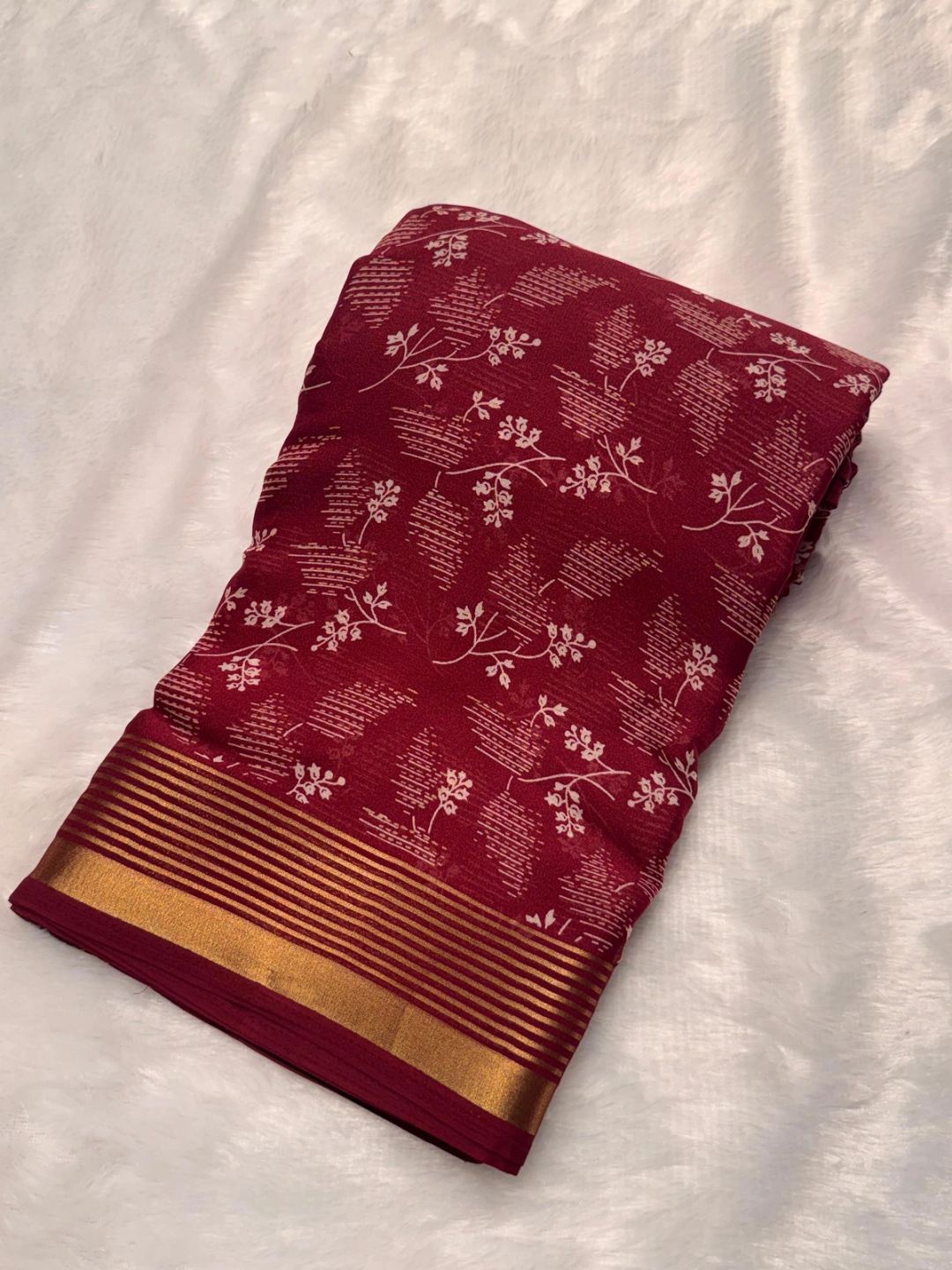 KHADHI CHIFFON WITH ZARI LINNINGS