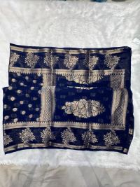 Navy Blue Zari Bridal Radiance Festive Saree