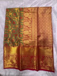Kanjivaram Silk Saree with Zari Floral Weave