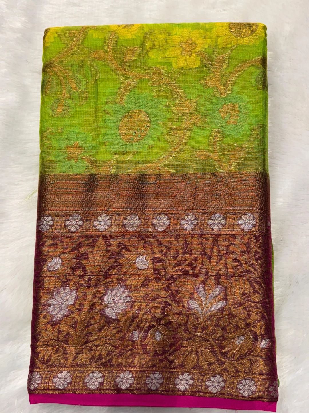 Royal Blue Heritage Silk Saree