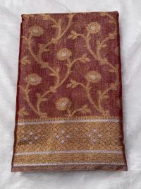 Burgundy Zari Silk Forest Charm