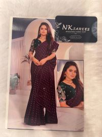 SPACE CRAPE ZARI BUTTA MAGGAM WORK BLOUSE