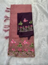 Slate Floral Festival Saree
