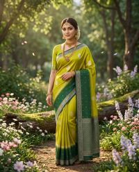 Chartreuse Green Silk Garden Bloom
