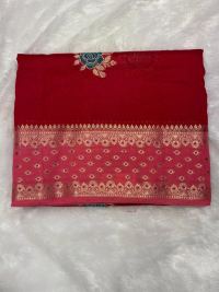 Deep Red Zari Sravanamasam Saree