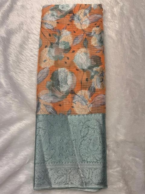 Orange Heritage Banarasi Silk